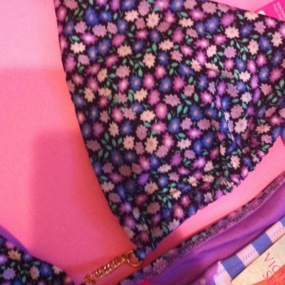 NWT Victoria's Secret triangle bikini floral M - Picture 3 of 4